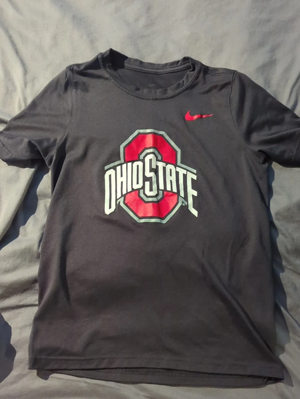 Nike Black Youth Ohio State Tee & Shorts with Red Logo